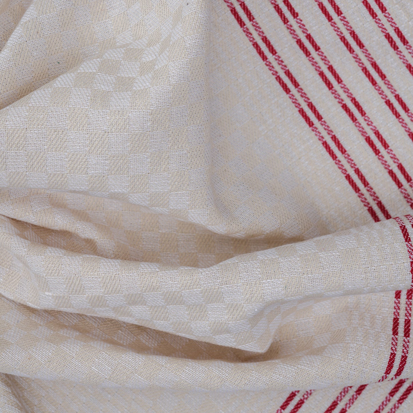 Grubentuch Beige | Rot
